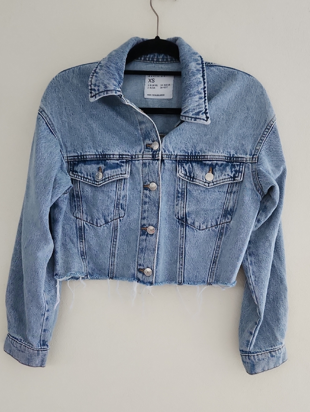 Denim&Co Light Wash Denim Cropped Jacket